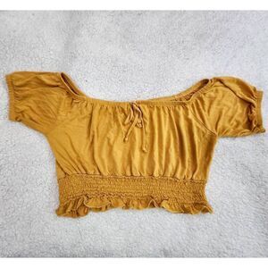 Cotton On mustard yellow crop top Size S